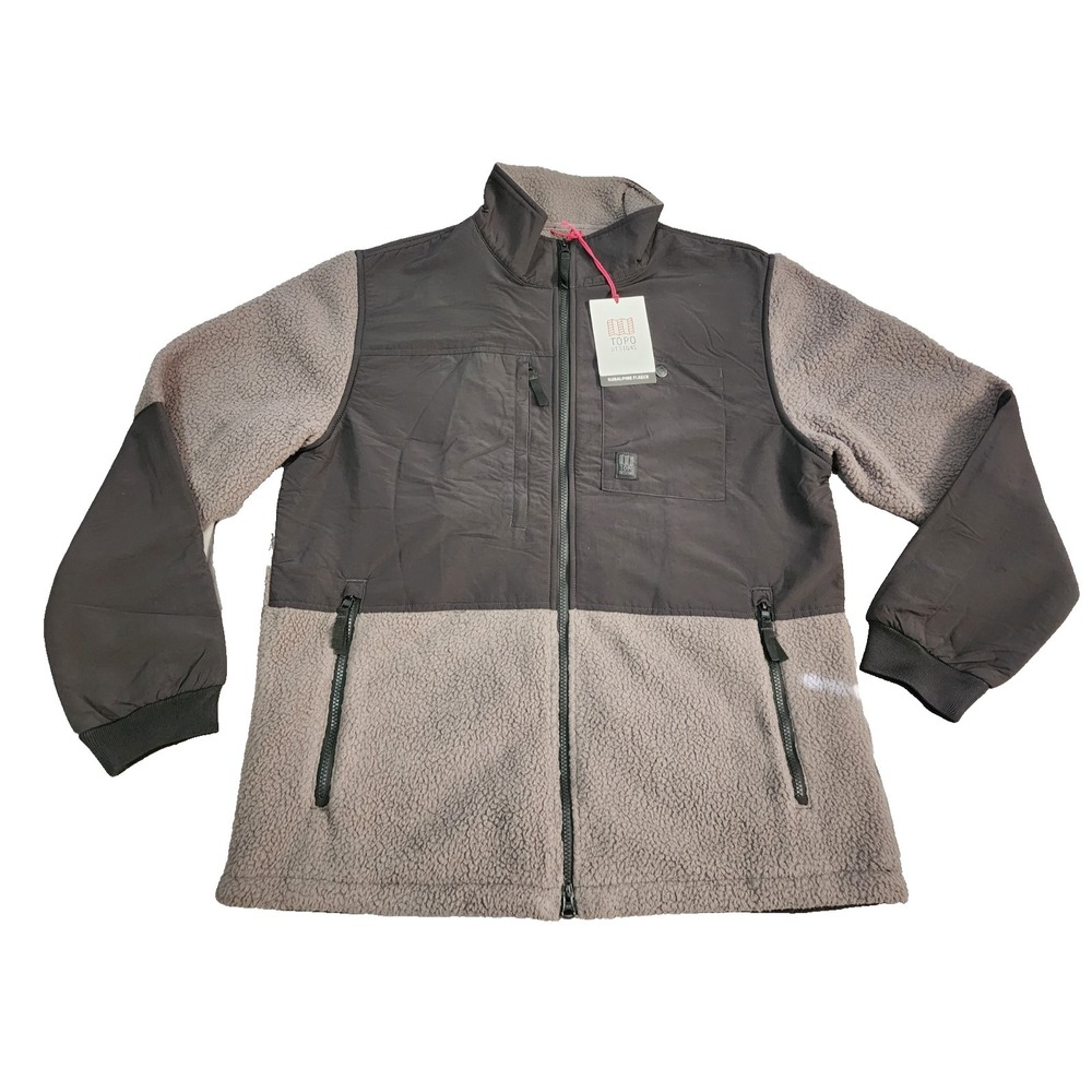Topo Designs® Men's XL Subalpine Fleece Jacket in Charcoal/Black - $189